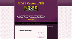 Desktop Screenshot of hopecenterofde.com